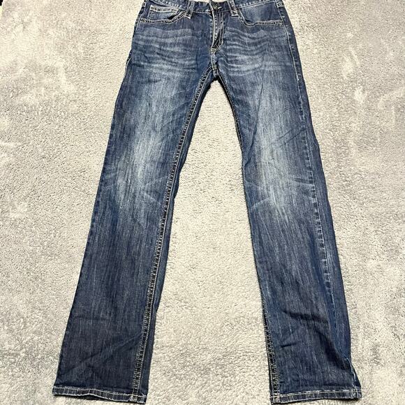 Rock And Roll Cowboy Denim Jeans Mens 31 x36 Revolver Slim Straight - Picture 1 of 11